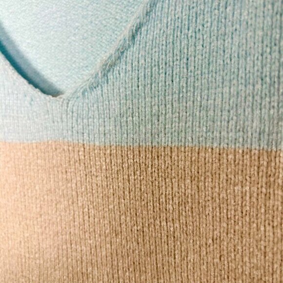 Soft Surrondings Size Large Striped Color Block Chenille Soft Stretch Sweater - Picture 5 of 8